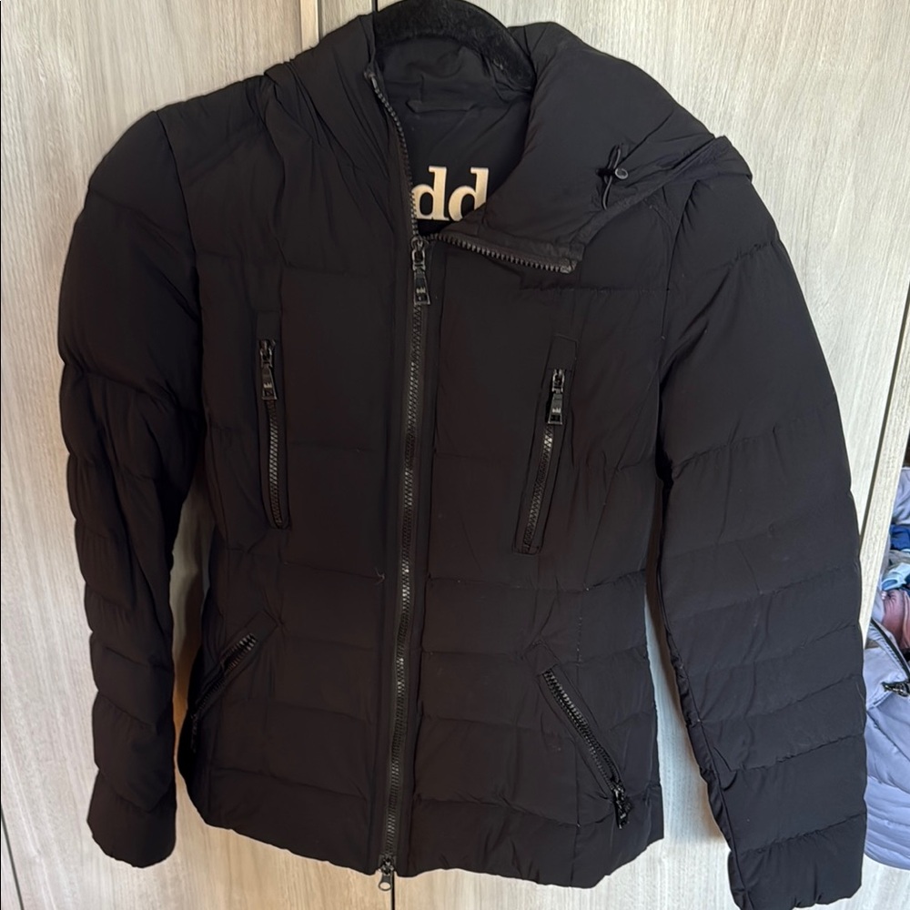 Add Down Black Quilted Jacket